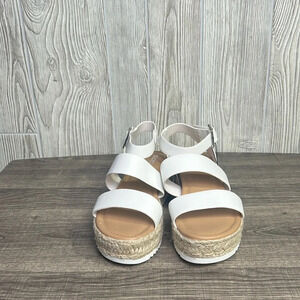 Soda White Platform Sandals